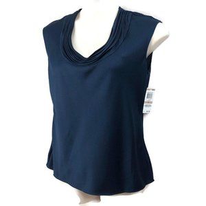 Charter Club 12 Blue Scoop Neck Career Top Cami